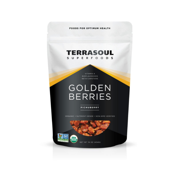 Terrasoul Superfoods Organic Golden Berries - 16 oz | Premium Dried Superfruit for Snacking & Recipes