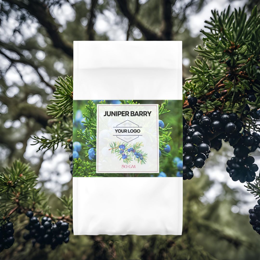 Custom packaging for private label juniper berries at Juniper Berry Wholesaler