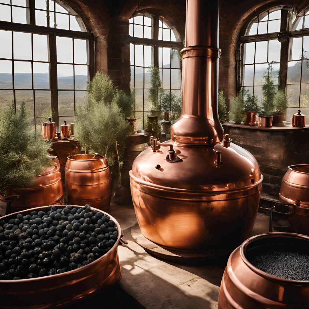 Premium juniper berries undergoing quality control process