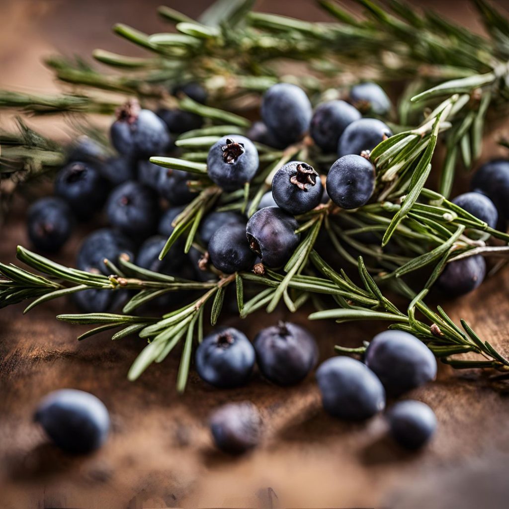 Freshly harvested Juniperus Drupacea (Turkish Juniper) berries