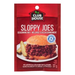 Club House Sloppy Joes Seasoning Mix 37g for classic Sloppy Joes.
