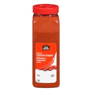 Club House Ground Cayenne Pepper in a 450g container.