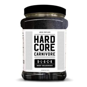 Hardcore Carnivore Black Charcoal Seasoning Mega Pack for steak, beef, and BBQ.