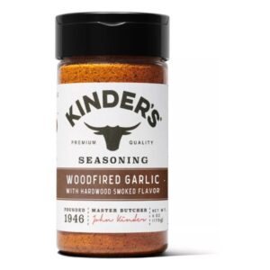 Kinder's Gluten-Free Woodfire Garlic Blend Seasoning 6oz for Grilling and BBQ