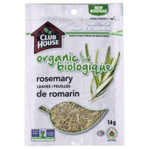 Front view of Organic Rosemary Leaves 14g package