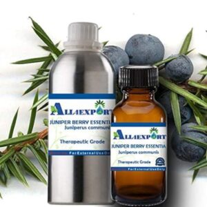 Front view of Pure Juniper Berry Essential Oil - Premium Natural Quality 300ml (Juniperus Communis) in a sleek bottle