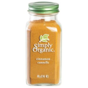 Simply Organic Ground Cinnamon - Certified Organic - 60g Glass Bottle.