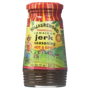 Jar of Walkerswood Traditional Jamaican Jerk Seasoning, 10OZ, spicy and hot.