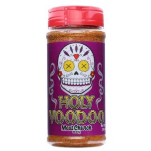 Meat Church Holy Voodoo BBQ Rub 13 oz bottle – bold & spicy seasoning blend for grilling and smoking.