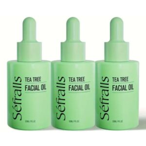 Three-pack of Tea Tree Essential Oil for skin care.