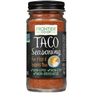 Front view of Frontier® Taco Seasoning - 0.46lb in its packaging, showcasing its bold, authentic taco flavor.