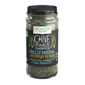 Frontier® Cut & Sifted Chives in Glass Bottle, 0.32lb, Kosher, Non-Irradiated