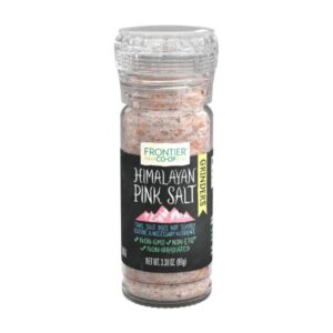Frontier Co-op Himalayan Pink Salt Crystals in a Grinder Bottle