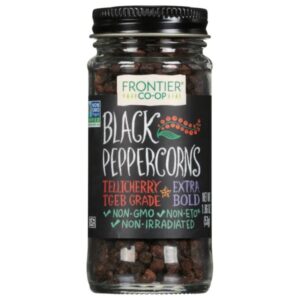 Tellicherry Black Peppercorns - Whole, Kosher, Non-Irradiated, 0.43Lb