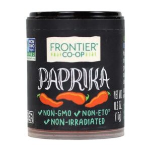 Front view of Frontier Co-op® Ground Paprika package, 0.07Lb, Kosher, non-irradiated