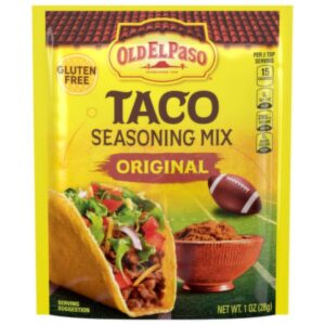 Old El Paso Original Taco Seasoning Mix 1 oz Packet Front Vie