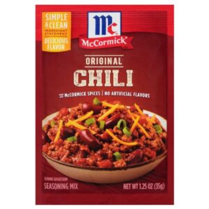 McCormick USA Seas Mix Original Chili Powder 35 gm jar with bold spicy flavor.