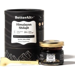 BetterAlt Himalayan Shilajit Resin 400mg jar with label