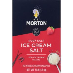 Morton Ice Cream Salt 4 Pound package – perfect for homemade ice cream making