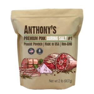 Bag of Anthony's Premium Pink Curing Salt No.1.