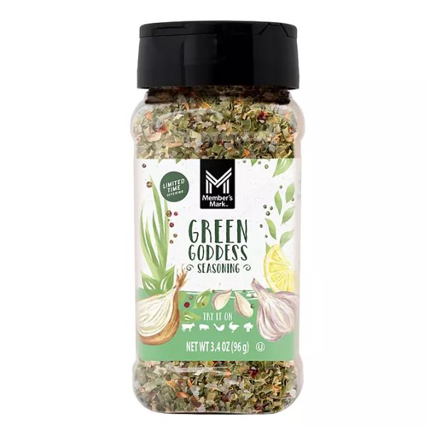 Member's Mark Green Goddess Seasoning 3.4 OZ – Savory Blend for Salads and Veggies