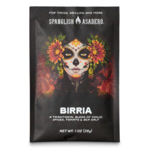 Spanglish Asadero Birria Seasoning 1 oz - front view of packaging.