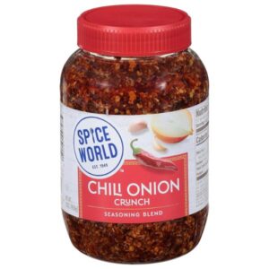 Front view of Spice World Chili Onion Crunch Seasoning Blend - 28oz packaging