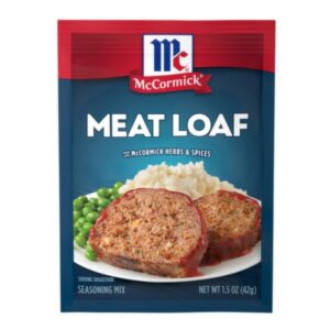 McCormick Meat Loaf Seasoning Mix package 1.5 oz for perfect meatloaf.