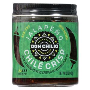 Don Chilio Chili Crisp 5oz jar with bold flavors.