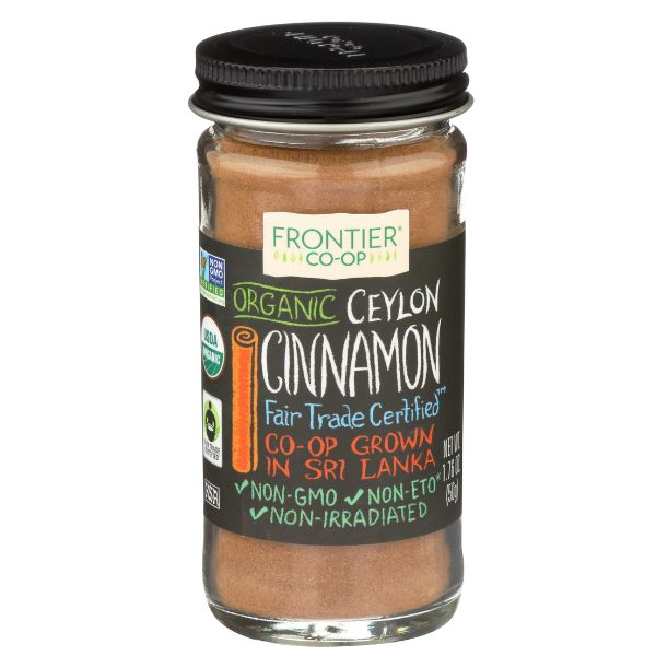 Frontier Herb Organic Ceylon Ground Cinnamon Powder - 1.76 Oz front view