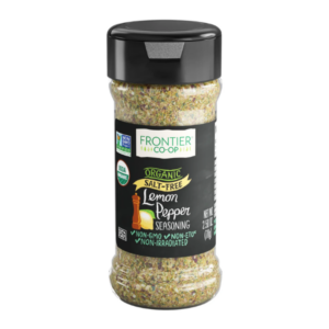 Frontier® Organic Lemon Pepper Seasoning 0.26 lb jar, salt-free, kosher, non-irradiated