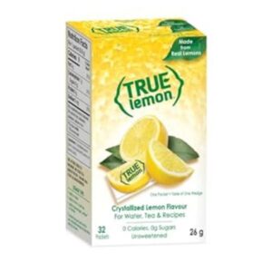 True Lemon Crystallized Lemon for Water & Tea – 32-Count Single-Serve Packets