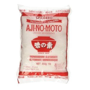 Ajinomoto Umami Seasoning 16oz Front View, MSG Monosodium Glutamate Packaging