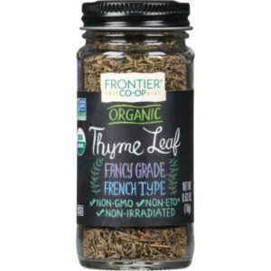 Frontier Co-op Organic Whole Thyme Leaf – Fancy Grade – 0.35lb
