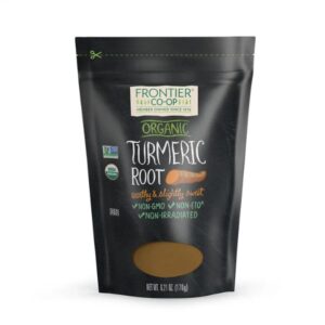 Front view of Frontier Co-op® Organic Turmeric Powder packaging