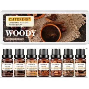 EMTERINE 7pcs Essential Oil Set with high-end fragrances for aromatherapy, body massage, and odor removal.