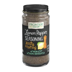 Frontier® Lemon Pepper Seasoning 0.45lb salt-free, kosher, non-ETO, non-irradiated