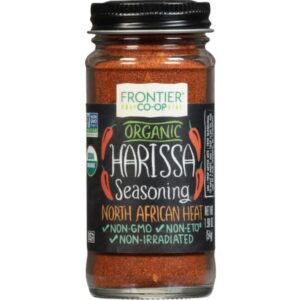 Frontier Co-op Organic Harissa Seasoning Jar – Spicy North African Blend of Paprika, Cayenne, and Coriander