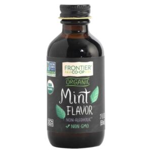 Frontier Co-op Organic Mint Flavor 0.9lb Bottle with a Refreshing Mint Flavor for Beverages and Desserts