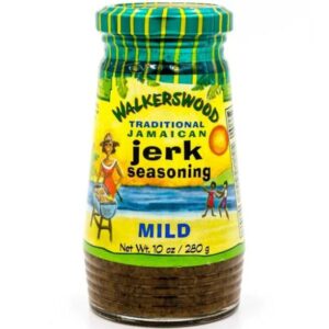 WalkersWood Jerk Seasoning Mild front view bottle showcasing authentic Caribbean flavor.
