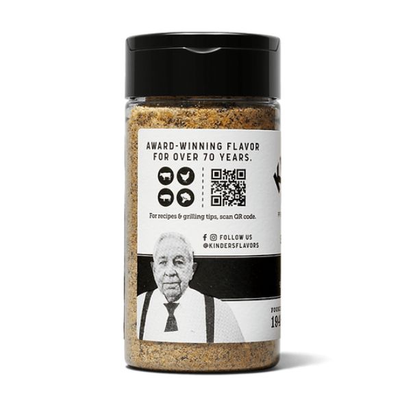 Kinders The Blend Seasoning used on grilled chicken