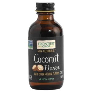Bottle of Frontier® Coconut Flavor Extract – Natural, Kosher, Non-ETO, Non-Irradiated – 0.85lb
