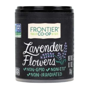 Organic whole lavender flowers with a sweet, calming aroma.