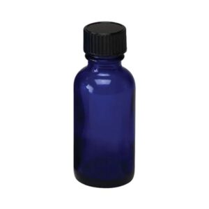 Cobalt Blue Boston Round Bottle - 0.41Lb, Ideal for Liquids & Solids