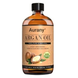 INKEEY 3.38oz Argan Essential Oil bottle - 100% pure and natural, moisturizing for face, hair, nails