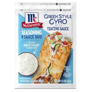 McCormick Greek Style Gyro Seasoning with Tzatziki Sauce Mix, 1.5 oz pack