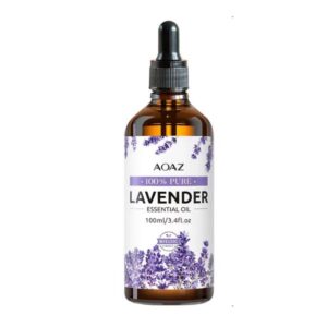 AOAZ 3.38oz Lavender Essential Oil bottle for skin care and relaxation