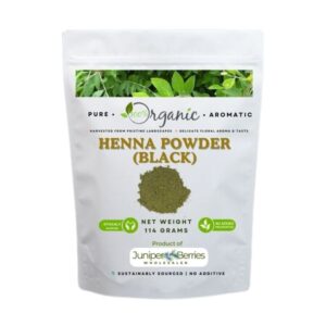 Natural Black Henna Powder for Hair and Body Art in resealable package