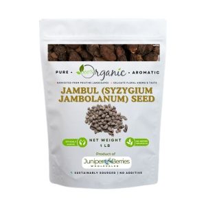 Organic whole Jambul seeds in resealable kraft bag