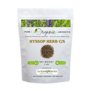 Organic dried hyssop herb cut and sifted in resealable bag